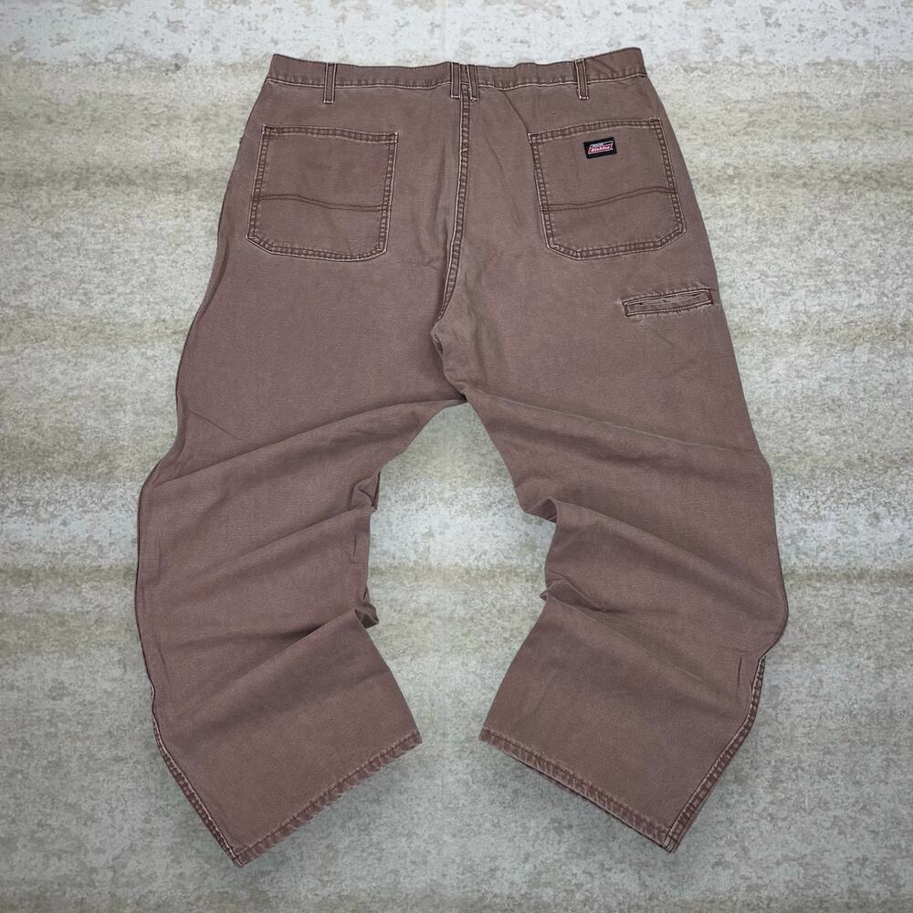 Vintage 90s Dickies Carpenter Pants 42x30 Baggy Fit Chocolate Brown Black Label